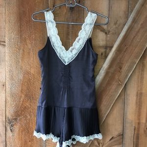 VICTORIA Secret lace trim teddy romper size S